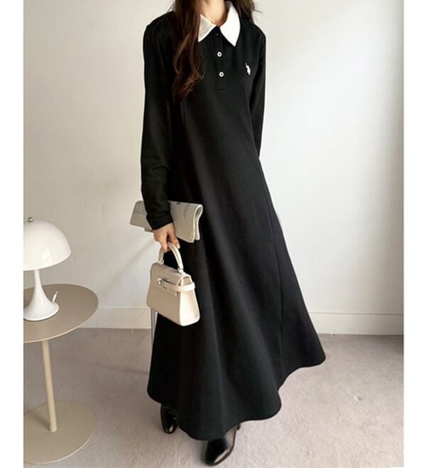 GeeRA（ジーラ）の「【U.S. POLO ASSN.】ポロ衿カットソーワンピース（その他ワンピース）」｜詳細画像