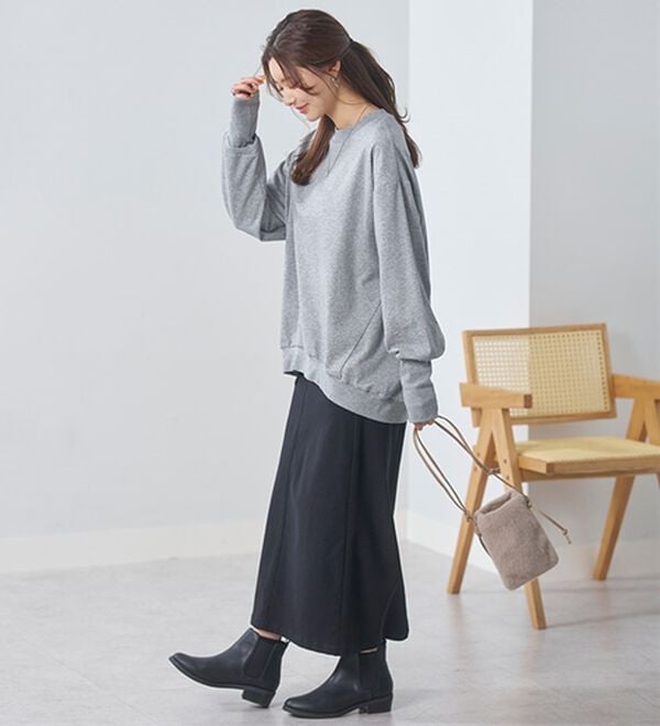 BELLUNA（ベルーナ）の「長めのリブが差をつける！全隠しトレーナー（トレーナー・スウェット）」｜詳細画像