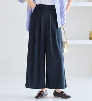 Viola e Viola（ヴィオラ エ ヴィオラ）の「楽ちんきれい美脚ワイドパンツ（ワイドパンツ・ガウチョ）」｜ネイビー