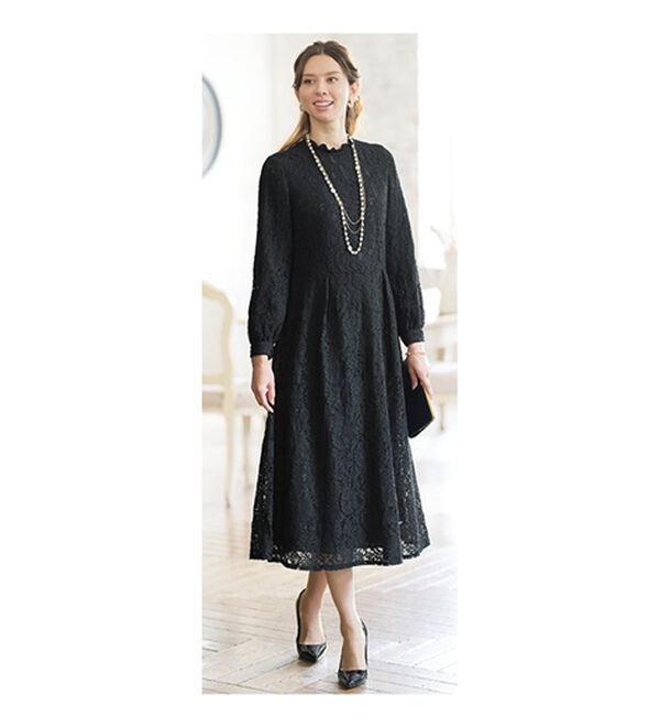 BELLUNA（ベルーナ）の「フリルデザイン総レースワンピース（その他ワンピース）」｜詳細画像