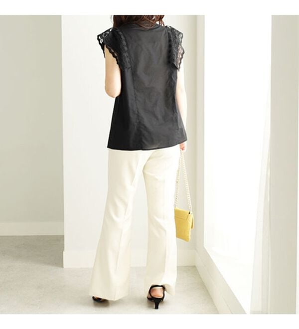 BELLUNA（ベルーナ）の「レース使いＶネックブラウス（ブラウス）」｜詳細画像