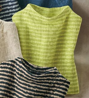 ルフラン（ルフラン）の「涼やかジャカード柄プルオーバー（カットソー）」｜ライトグリーン