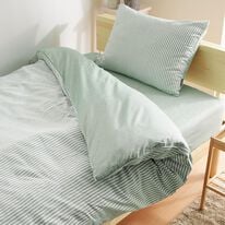 iellio（イエリオ）の「シャンブレー調ストライプカバーリング（敷布団カバー・シーツ）」