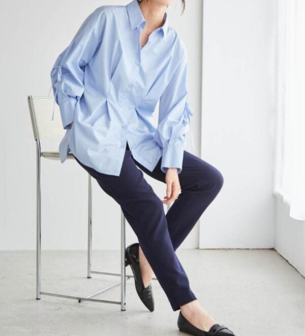 RANAN（ラナン）の「あったか！裏起毛美脚シルエットタックパンツ（フルレングスパンツ）」｜詳細画像