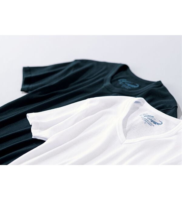 「【３枚組】＜クロコダイル＞夏用さらっと着心地の綿１００％インナー（メンズ肌着・インナーウェア）」｜詳細画像