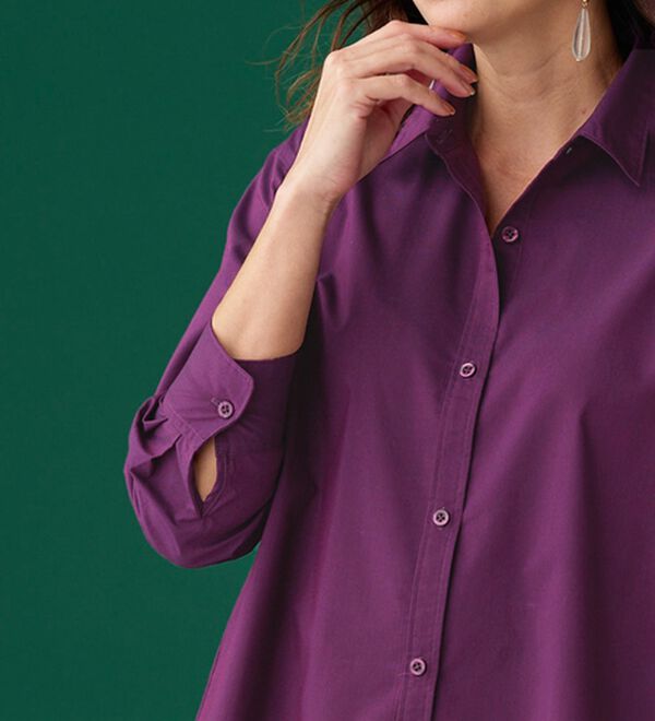 BELLUNA（ベルーナ）の「＜ＳＯＬＯＴＥＸ（Ｒ）＞ストレッチビッグシャツ（シャツ）」｜詳細画像