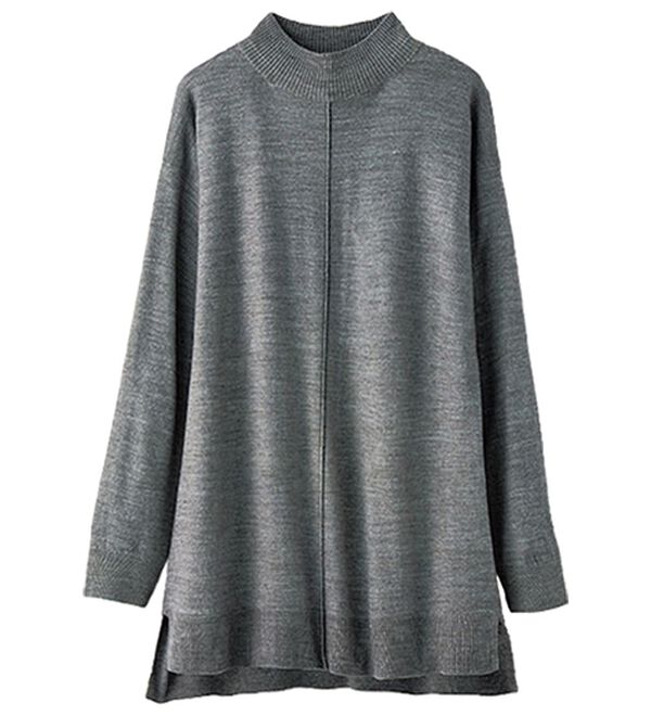 BELLUNA（ベルーナ）の「ふんわりカシミヤタッチニットプルオーバー（ニット・セーター）」｜杢グレー