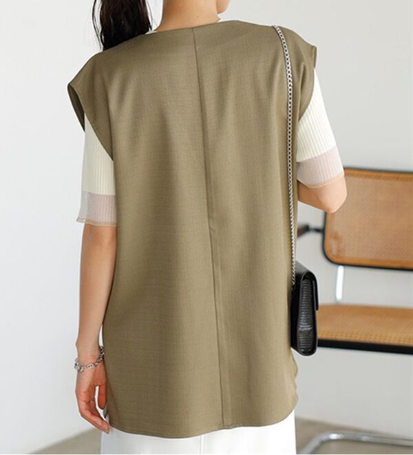 nala リネンライクバルーントップス　ナラ ワンピース 『リネンライクイージードライ オープンカラー