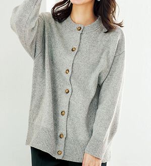 BELLUNA（ベルーナ）の「エコ素材ゆったりニットカーディガン（ニットカーディガン）」｜詳細画像