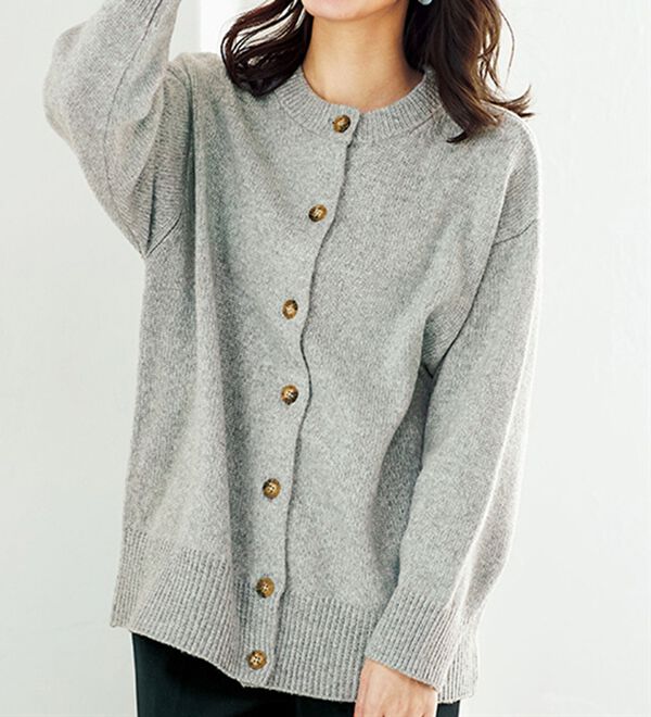 BELLUNA（ベルーナ）の「エコ素材ゆったりニットカーディガン（ニットカーディガン）」｜詳細画像