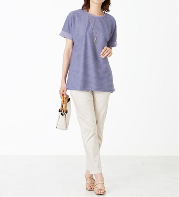 BELLUNA（ベルーナ）の「ボーダーチュール重ねチュニック（チュニック）」｜詳細画像