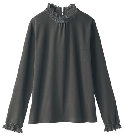 BELLUNA（ベルーナ）の「＜＆ｃｏｃｏｃｈｉ＞袖＆衿レース使いあったか重ね着用プルオーバー（カットソー）」