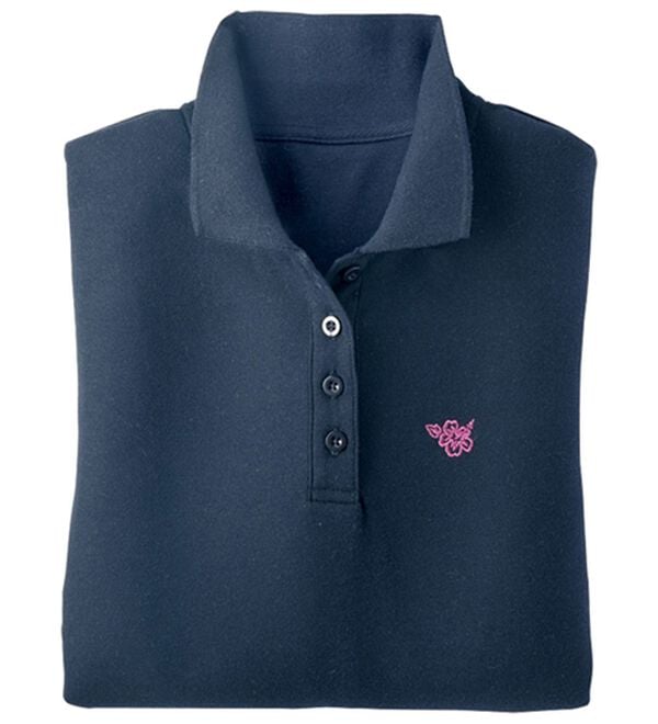 BELLUNA（ベルーナ）の「【多機能満載！】綿混素材かのこデザイン7分袖ポロシャツ（ポロシャツ）」｜詳細画像