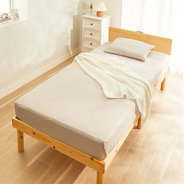 iellio（イエリオ）の「シャンブレー調ストライプカバーリング＜洗える・乾きやすい・リバーシブル・掛布団カバー・枕カバー・ボックスシーツ＞（敷布団カバー・シーツ）」｜詳細画像
