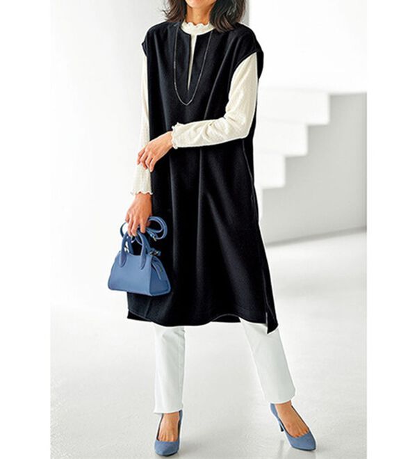 BELLUNA（ベルーナ）の「ジャカード素材メローデザインプルオーバー（カットソー）」｜詳細画像