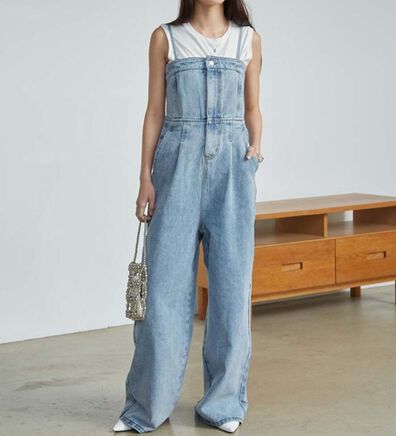 RANAN（ラナン）の「デニムベアサロペット（オールインワン）」