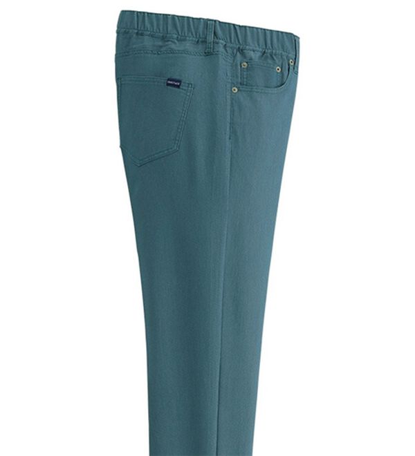 「大人の爽快カラーパンツ（メンズフルレングスパンツ）」｜ブルーグリーン