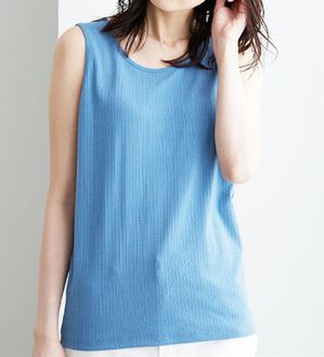 BELLUNA（ベルーナ）の「テレコ素材タンクトップ（タンクトップ・キャミソール）」｜詳細画像