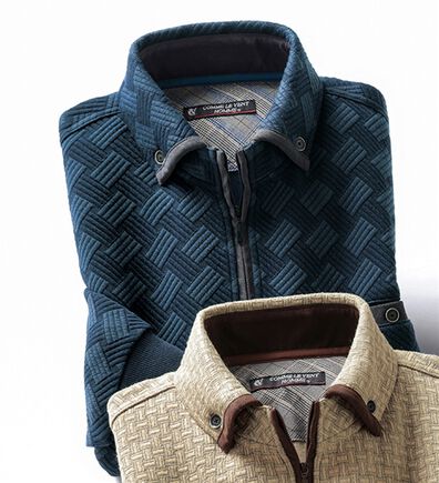 「＜コムルヴァン・オム＞品格漂う大人のハーフジップトレーナー（メンズトレーナー）」