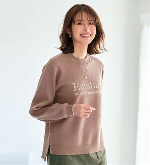 BELLUNA（ベルーナ）の「ロゴジャカードニットプルオーバー（ニット・セーター）」｜ローズグレー