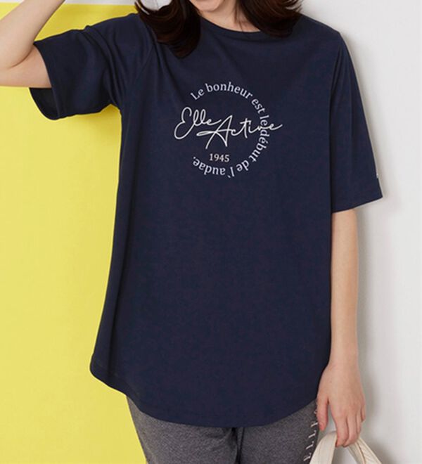 BELLUNA（ベルーナ）の「＜ＥＬＬＥ　Ａｃｔｉｖｅ＞裏メッシュ裾ラウンドチュニック（チュニック）」｜詳細画像