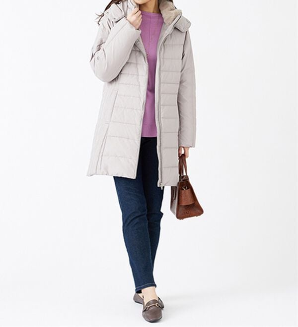 BELLUNA（ベルーナ）の「フレンチダウン使い細見えキルト切替ロングコート（ロングコート）」｜詳細画像