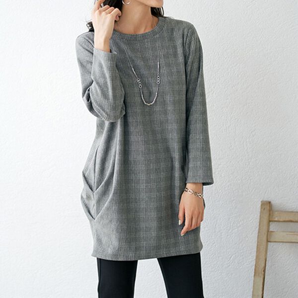 BELLUNA（ベルーナ）の「あったか蓄熱保温コクーンチュニック（チュニック）」｜詳細画像