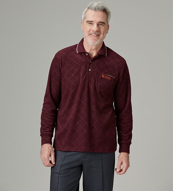 「毎日着たい柔らか素材の暖かポロ（メンズポロシャツ）」｜詳細画像