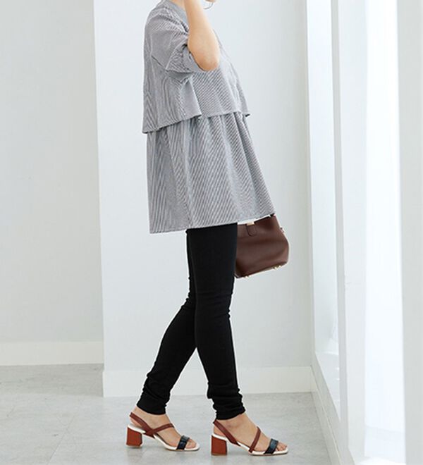 GeeRA（ジーラ）の「【華奢見え】羽織にもなる！ペプラムシャツチュニック（チュニック）」｜詳細画像