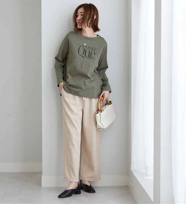 BELLUNA（ベルーナ）の「【着回しのミカタ！】綿100％大人顔サマ見えプリントロンT（カットソー）」｜詳細画像