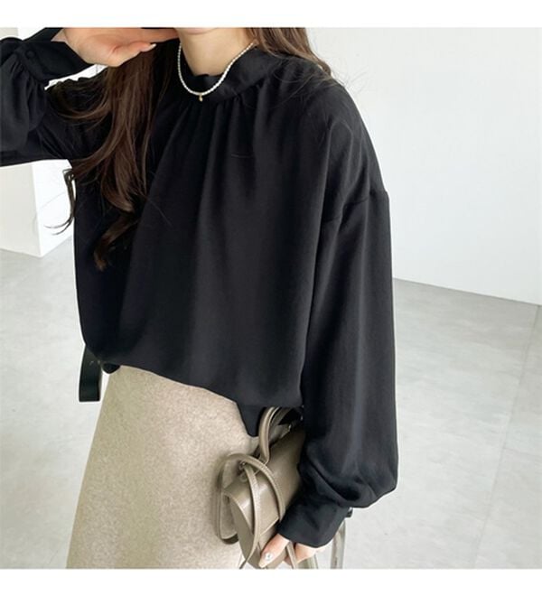 GeeRA（ジーラ）の「前後２ｗａｙボウタイブラウス（ブラウス）」｜詳細画像