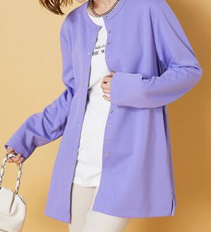 BELLUNA（ベルーナ）の「時短コーデ！ダンボール素材ロングカーデアンサンブル（アンサンブル）」｜ラベンダー