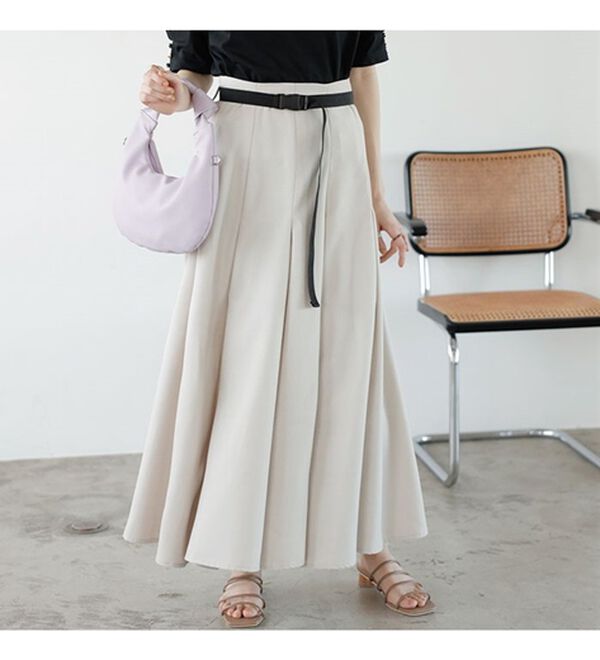 GeeRA（ジーラ）の「ワークベルト付フレアースカート（ロングスカート）」｜詳細画像