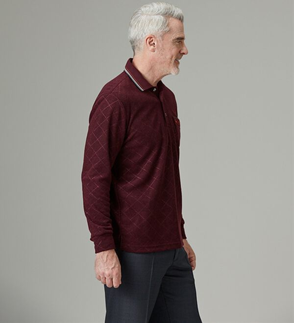 「毎日着たい柔らか素材の暖かポロ（メンズポロシャツ）」｜詳細画像