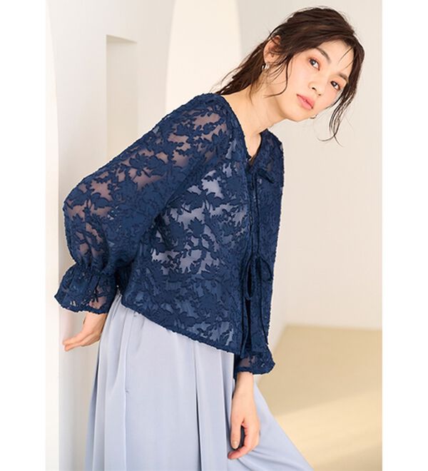 シアー素材キャンディースリーブ2WAYブラウス - ベルーナ【公式】 