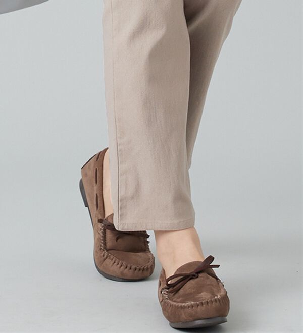 BELLUNA（ベルーナ）の「【選べる裏起毛】静電気防止！ブーツカットヘリンボーンパンツ（フルレングスパンツ）」｜詳細画像