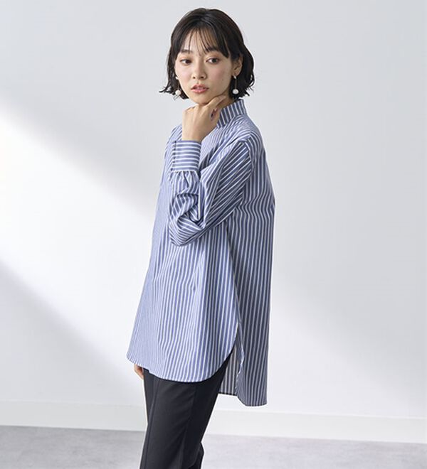 BELLUNA（ベルーナ）の「＜ＳＯＬＯＴＥＸ（Ｒ）＞ストレッチハイネックブラウス（ブラウス）」｜詳細画像