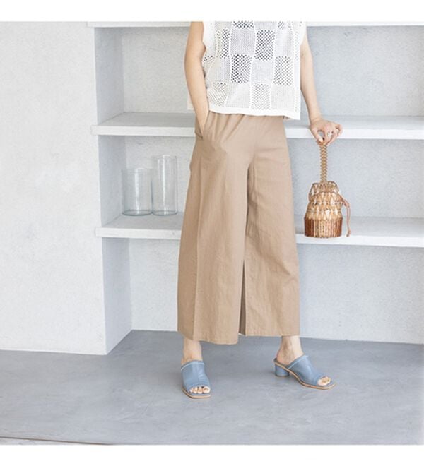 GeeRA（ジーラ）の「麻入りリラックスワイドパンツ（ワイドパンツ・ガウチョ）」｜詳細画像