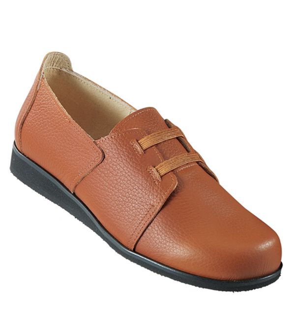 BELLUNA（ベルーナ）の「イタリアンレザー４Ｅゴム紐シューズ（スリッポン）」｜キャメル