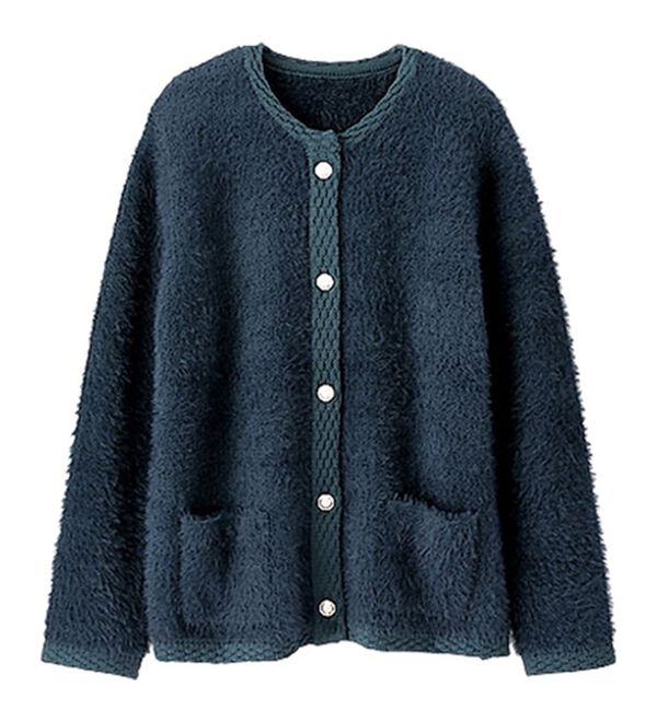 BELLUNA（ベルーナ）の「シャギーニット素材編地使いカーディガン（ニットカーディガン）」｜詳細画像