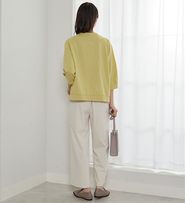 BELLUNA（ベルーナ）の「ヒンヤリ綿混ワイドネックプルオーバー（カットソー）」｜詳細画像