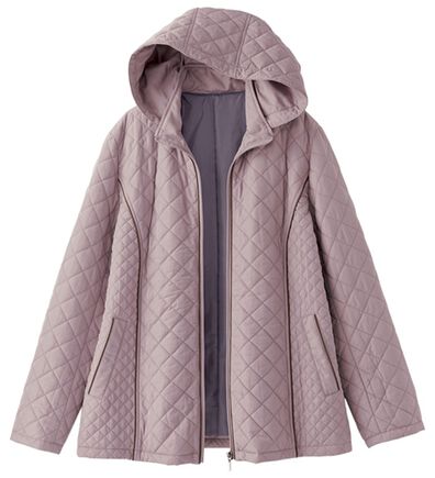 BELLUNA（ベルーナ）の「配色パイピング使い中わたキルトコート（ハーフコート）」