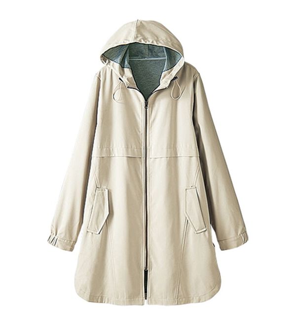 BELLUNA（ベルーナ）の「はっ水加工ボンディング素材ロング丈パーカー（ロングコート）」｜詳細画像