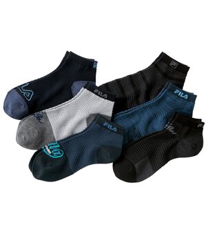 「【６足組】＜フィラ＞風通す！ビッグメッシュソックス（メンズ靴下・タイツ）」｜詳細画像
