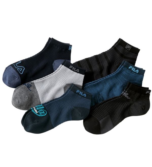 「【６足組】＜フィラ＞風通す！ビッグメッシュソックス（メンズ靴下・タイツ）」｜詳細画像