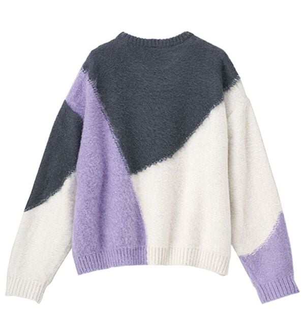 RANAN（ラナン）の「カラーブロッキングニットプルオーバー（ニット・セーター）」｜詳細画像