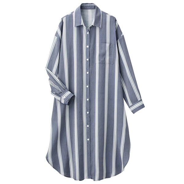GeeRA（ジーラ）の「スリット入りロングシャツワンピース（シャツワンピース）」｜詳細画像