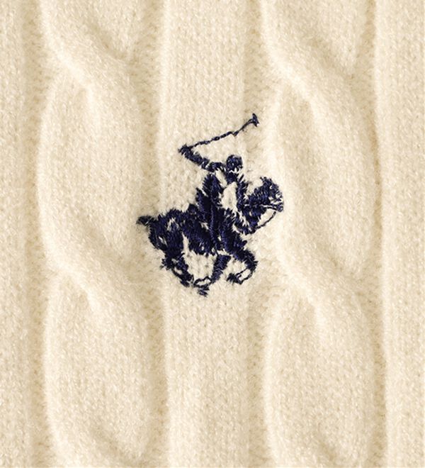 Viola e Viola（ヴィオラ エ ヴィオラ）の「【ビバリーヒルズポロクラブ】ケーブル柄ショートニット（ニット・セーター）」｜詳細画像