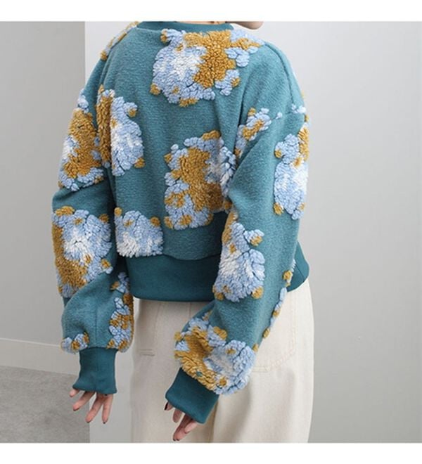 GeeRA（ジーラ）の「花柄ボアジャカードプルオーバー（トレーナー・スウェット）」｜詳細画像