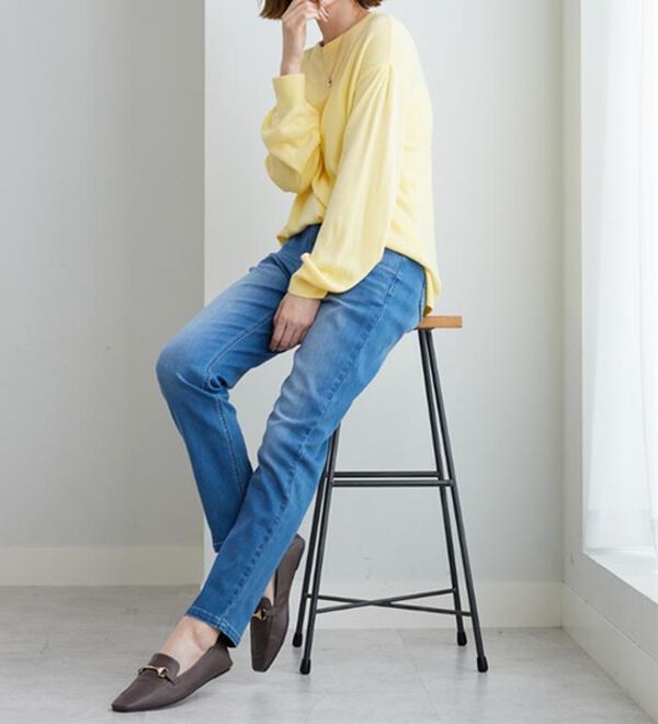 BELLUNA（ベルーナ）の「やわらかストレッチデニム素材スリムパンツ（フルレングスパンツ）」｜詳細画像